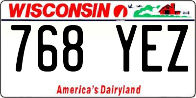 WI license plate 768YEZ