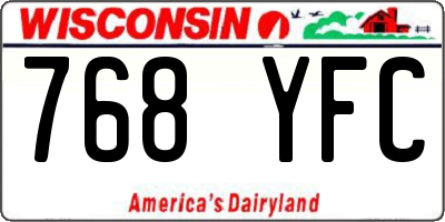 WI license plate 768YFC