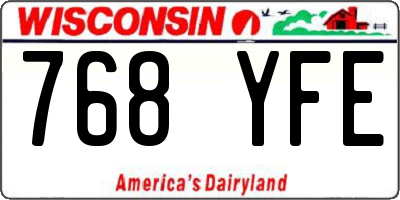 WI license plate 768YFE