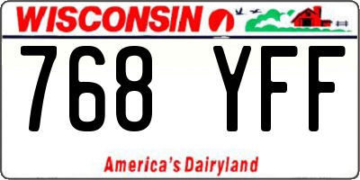 WI license plate 768YFF