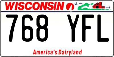 WI license plate 768YFL