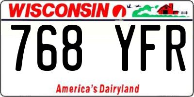 WI license plate 768YFR