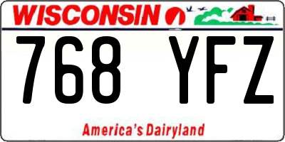 WI license plate 768YFZ
