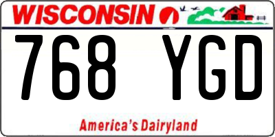WI license plate 768YGD