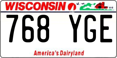 WI license plate 768YGE