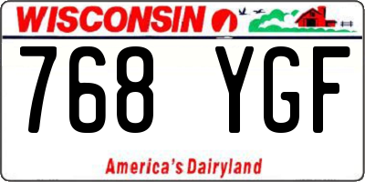 WI license plate 768YGF
