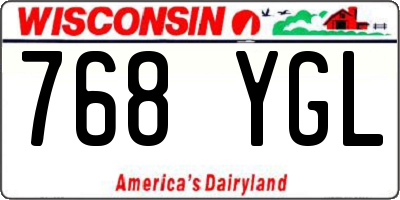 WI license plate 768YGL