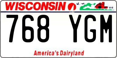 WI license plate 768YGM