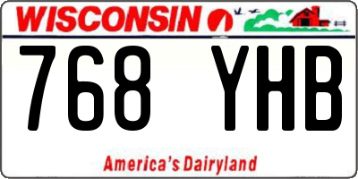 WI license plate 768YHB