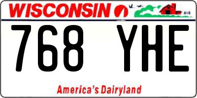 WI license plate 768YHE