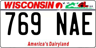 WI license plate 769NAE