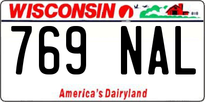 WI license plate 769NAL