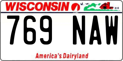 WI license plate 769NAW