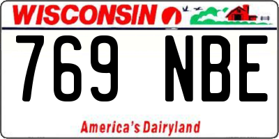 WI license plate 769NBE