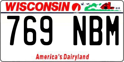 WI license plate 769NBM