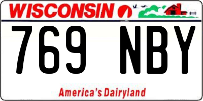 WI license plate 769NBY