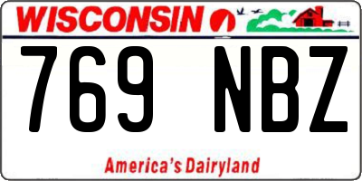 WI license plate 769NBZ