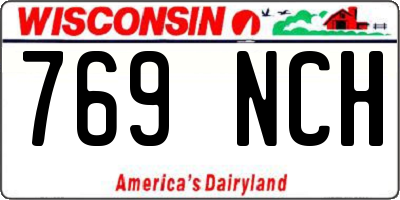 WI license plate 769NCH