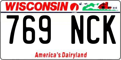 WI license plate 769NCK