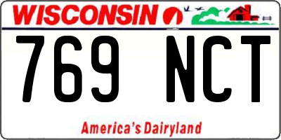 WI license plate 769NCT