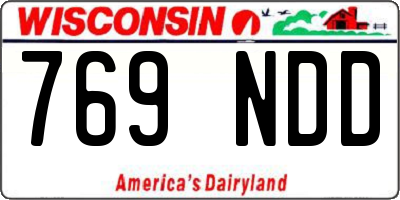 WI license plate 769NDD
