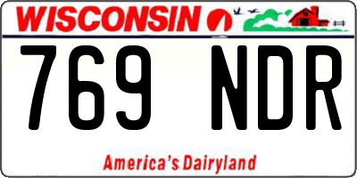 WI license plate 769NDR