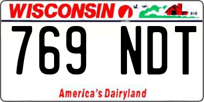WI license plate 769NDT