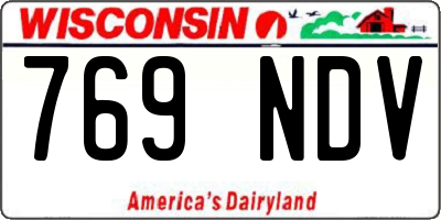 WI license plate 769NDV