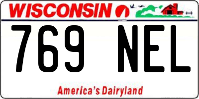 WI license plate 769NEL