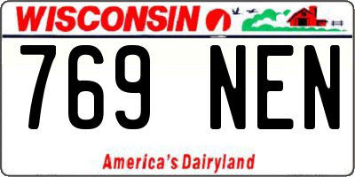 WI license plate 769NEN