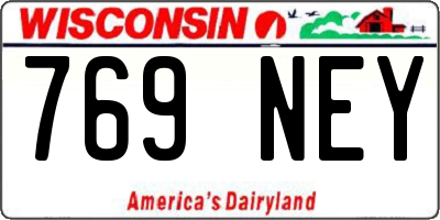 WI license plate 769NEY
