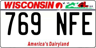 WI license plate 769NFE