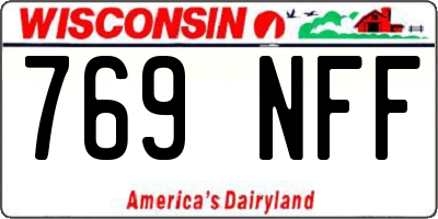 WI license plate 769NFF