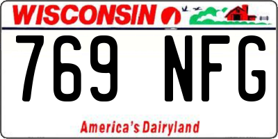 WI license plate 769NFG