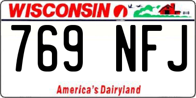 WI license plate 769NFJ