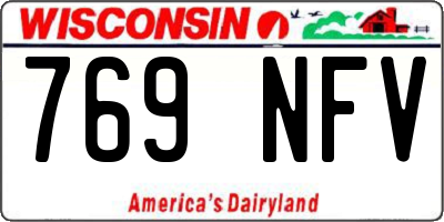 WI license plate 769NFV