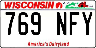 WI license plate 769NFY