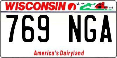 WI license plate 769NGA