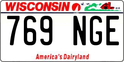 WI license plate 769NGE