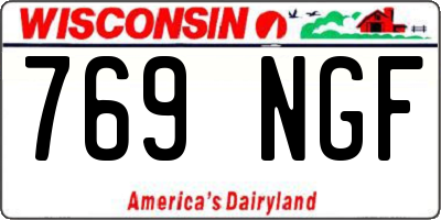 WI license plate 769NGF