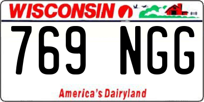 WI license plate 769NGG