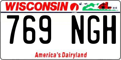 WI license plate 769NGH