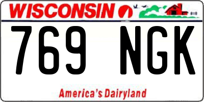 WI license plate 769NGK