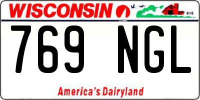 WI license plate 769NGL