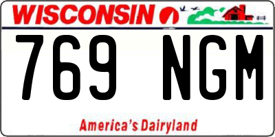 WI license plate 769NGM