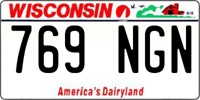 WI license plate 769NGN