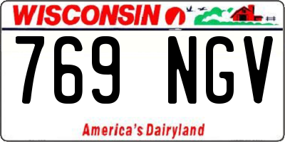 WI license plate 769NGV