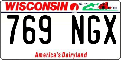 WI license plate 769NGX