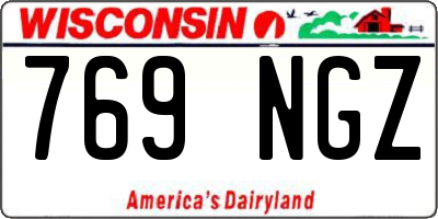 WI license plate 769NGZ