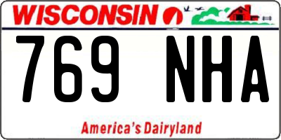 WI license plate 769NHA